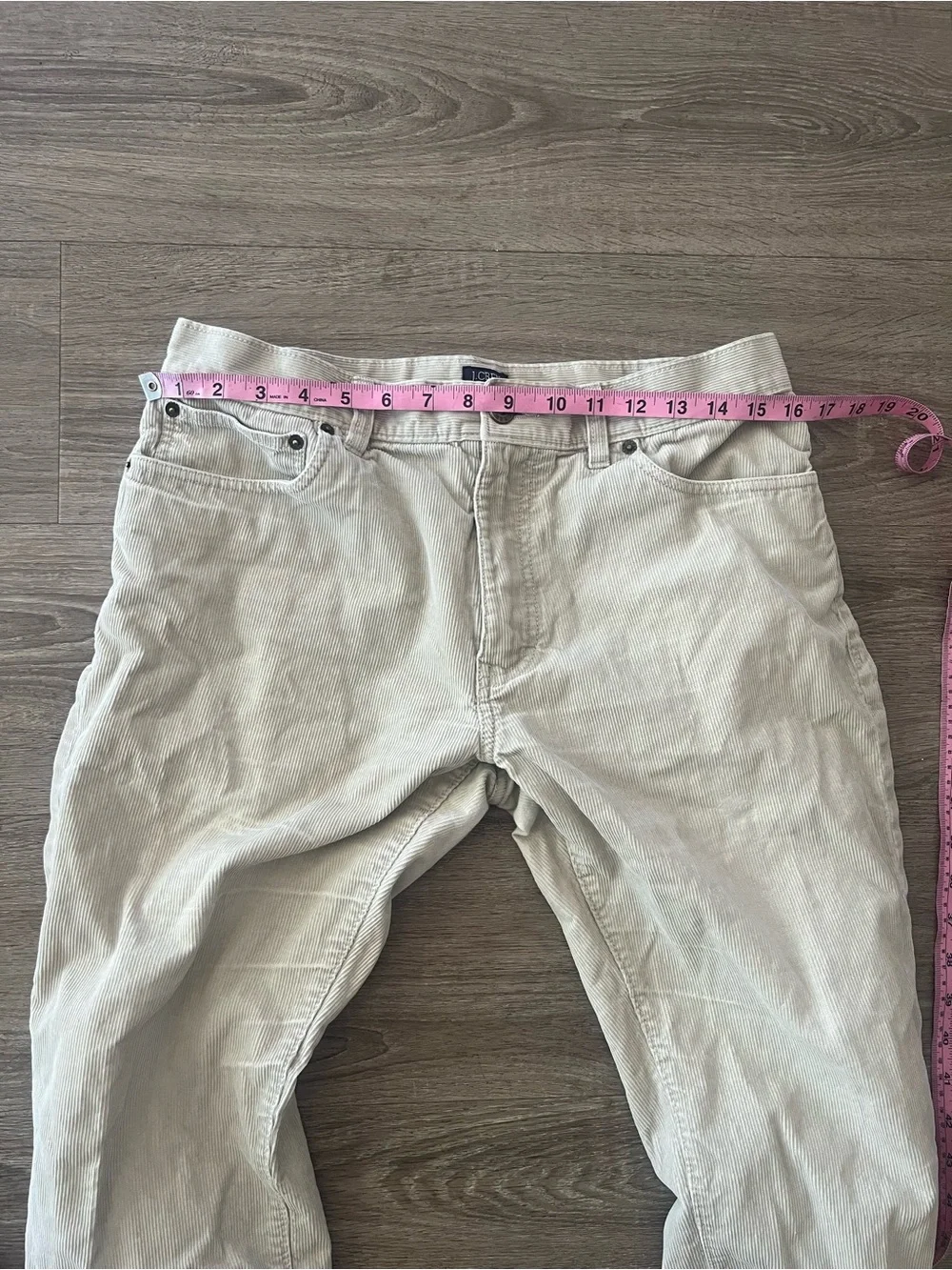 J.Crew The Sutton Mens 32x30 Ivory Corduroy Straight Leg Pants Cotton Mid Rise